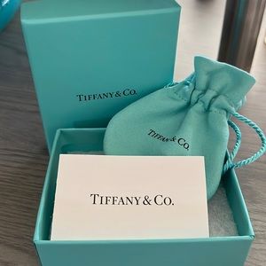 Tiffany & Co Sterling Silver Heart stud earrings